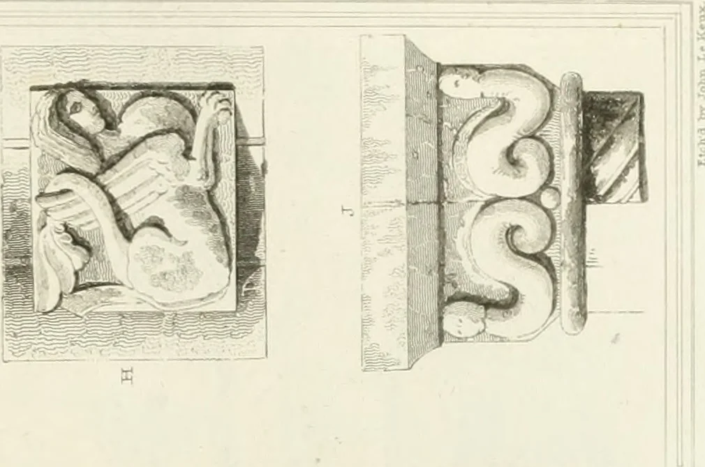 An illustration from The architectural antiquities of Great Britain : represented and illustrated in a series of views, elevations, plans, sections, and details, of various ancient English edifices : with historical and descriptive accounts of each, 1807, leaf 314