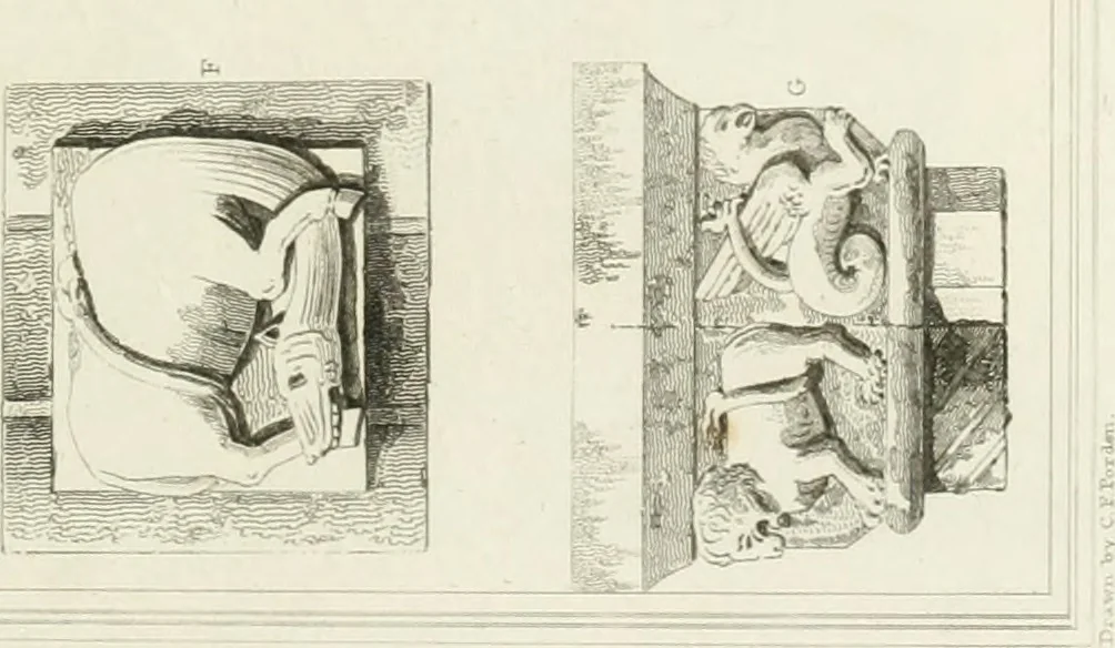 An illustration from The architectural antiquities of Great Britain : represented and illustrated in a series of views, elevations, plans, sections, and details, of various ancient English edifices : with historical and descriptive accounts of each, 1807, leaf 314