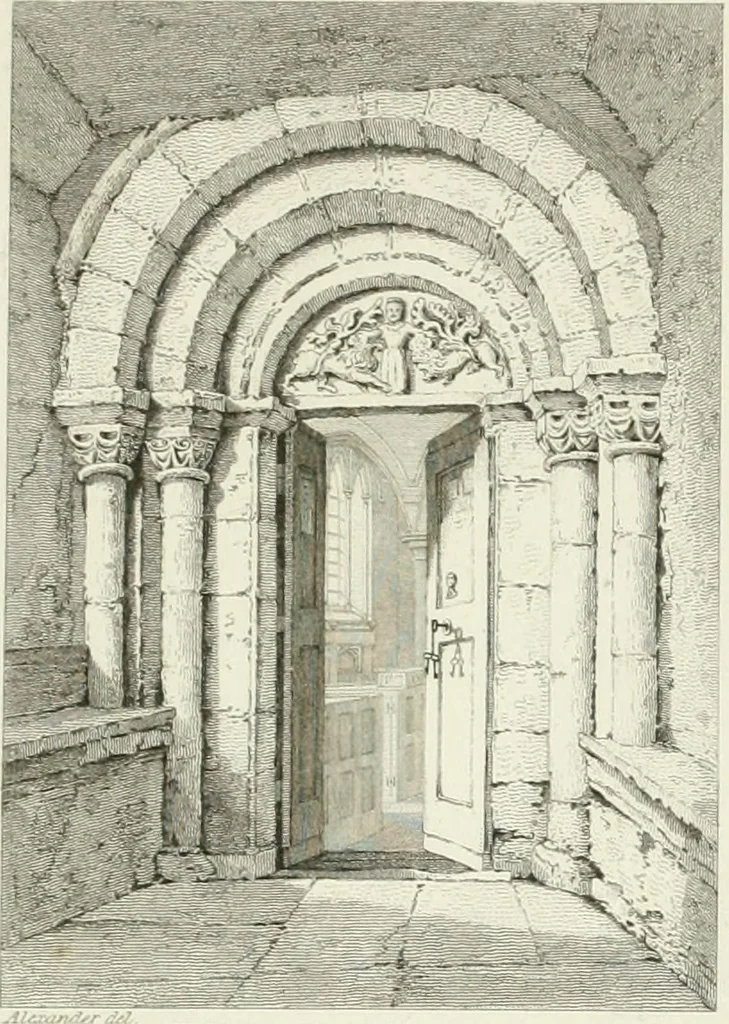 An illustration from The architectural antiquities of Great Britain : represented and illustrated in a series of views, elevations, plans, sections, and details, of various ancient English edifices : with historical and descriptive accounts of each, 1807, leaf 324