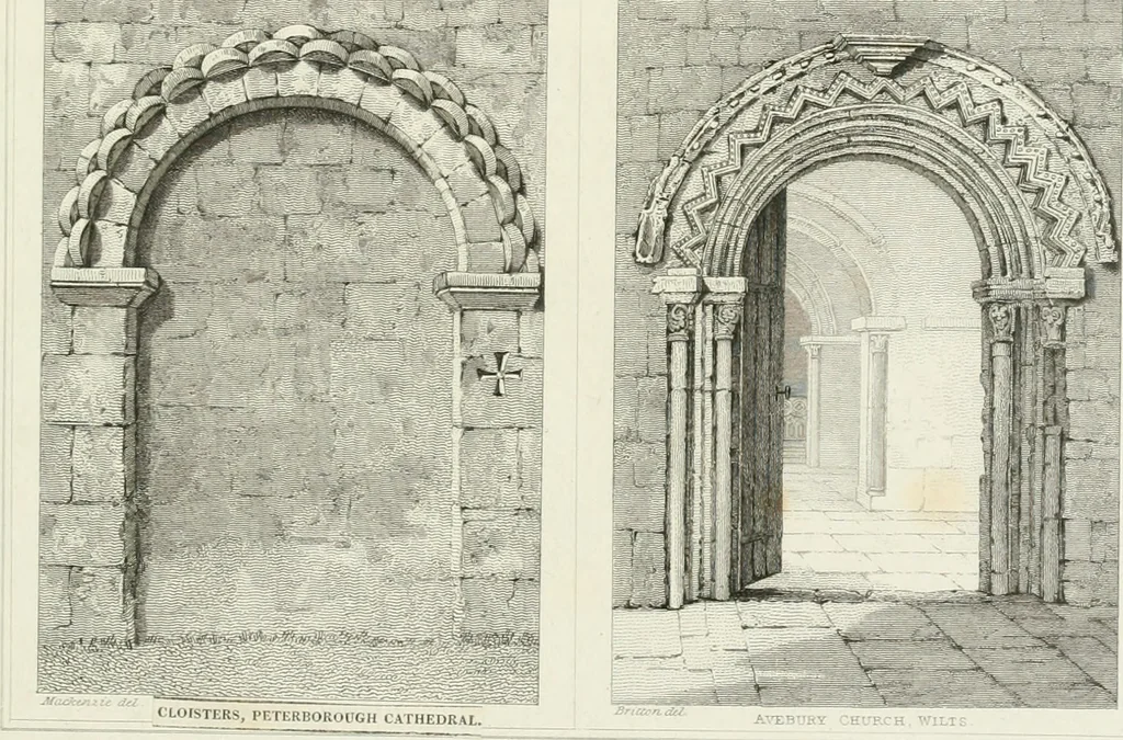 An illustration from The architectural antiquities of Great Britain : represented and illustrated in a series of views, elevations, plans, sections, and details, of various ancient English edifices : with historical and descriptive accounts of each, 1807, leaf 324