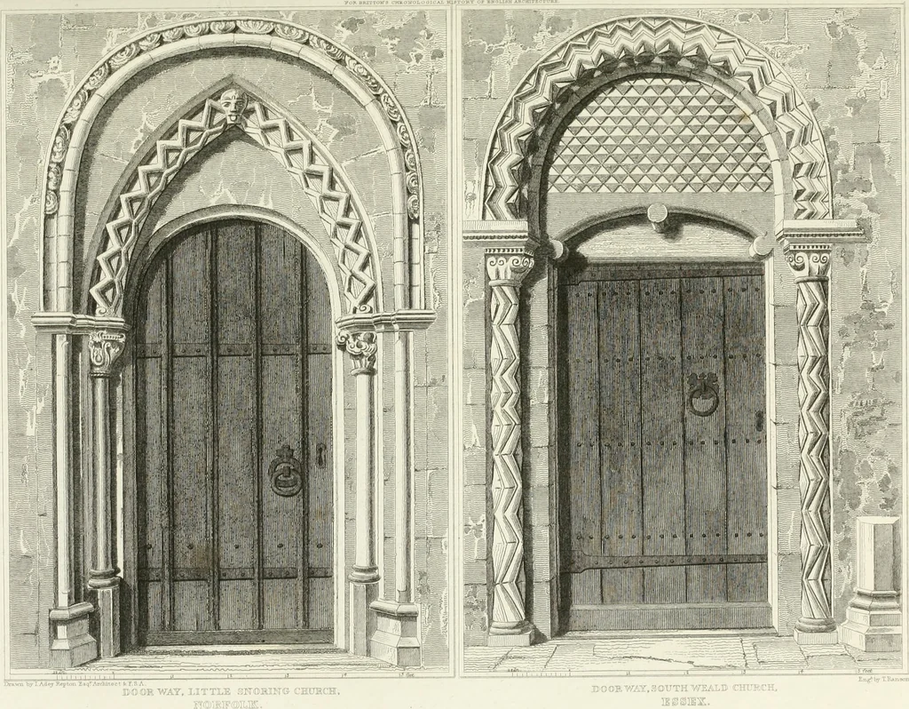 An illustration from The architectural antiquities of Great Britain : represented and illustrated in a series of views, elevations, plans, sections, and details, of various ancient English edifices : with historical and descriptive accounts of each, 1807, leaf 326