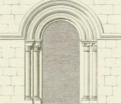 An illustration from The architectural antiquities of Great Britain : represented and illustrated in a series of views, elevations, plans, sections, and details, of various ancient English edifices : with historical and descriptive accounts of each, 1807, leaf 336