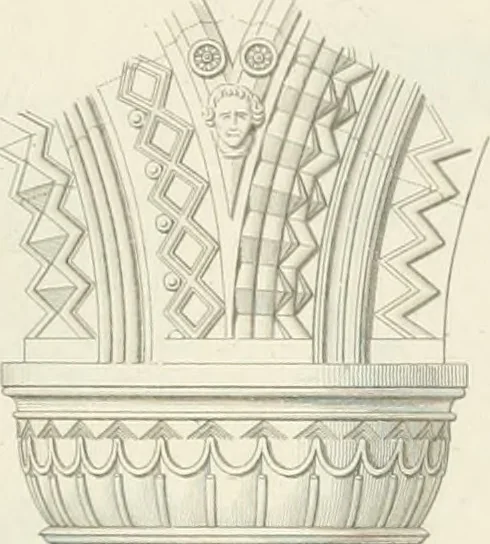 An illustration from The architectural antiquities of Great Britain : represented and illustrated in a series of views, elevations, plans, sections, and details, of various ancient English edifices : with historical and descriptive accounts of each, 1807, leaf 338