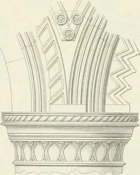 An illustration from The architectural antiquities of Great Britain : represented and illustrated in a series of views, elevations, plans, sections, and details, of various ancient English edifices : with historical and descriptive accounts of each, 1807, leaf 338