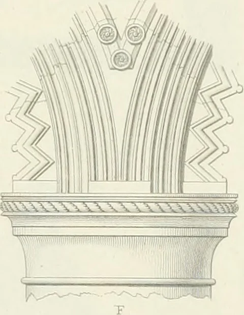 An illustration from The architectural antiquities of Great Britain : represented and illustrated in a series of views, elevations, plans, sections, and details, of various ancient English edifices : with historical and descriptive accounts of each, 1807, leaf 338