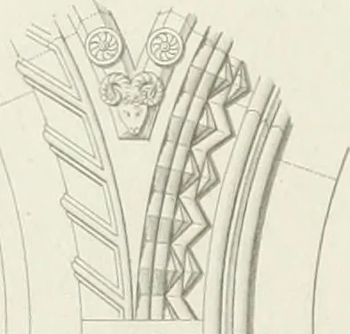 An illustration from The architectural antiquities of Great Britain : represented and illustrated in a series of views, elevations, plans, sections, and details, of various ancient English edifices : with historical and descriptive accounts of each, 1807, leaf 338