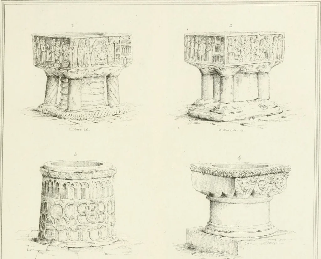 An illustration from The architectural antiquities of Great Britain : represented and illustrated in a series of views, elevations, plans, sections, and details, of various ancient English edifices : with historical and descriptive accounts of each, 1807, leaf 342
