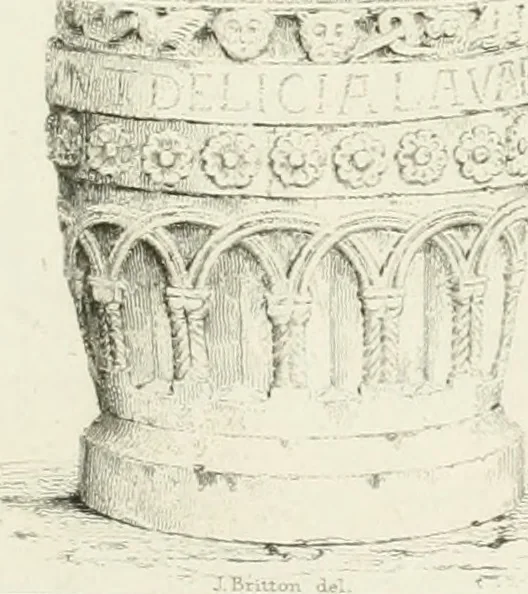 An illustration from The architectural antiquities of Great Britain : represented and illustrated in a series of views, elevations, plans, sections, and details, of various ancient English edifices : with historical and descriptive accounts of each, 1807, leaf 342