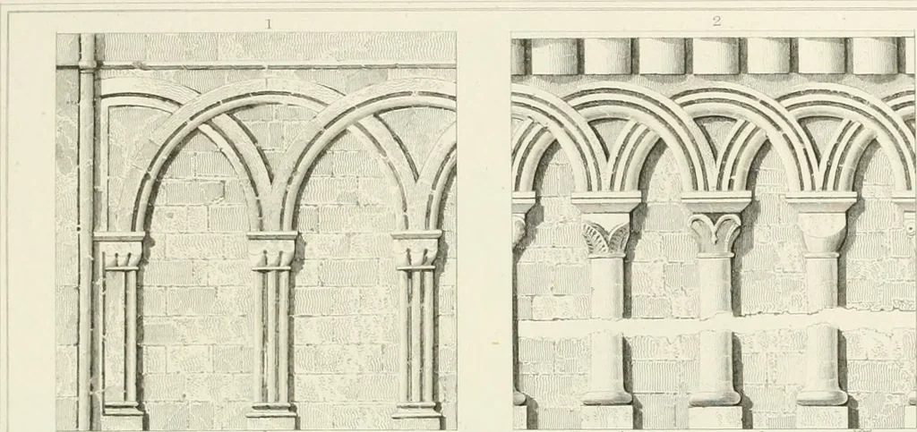 An illustration from The architectural antiquities of Great Britain : represented and illustrated in a series of views, elevations, plans, sections, and details, of various ancient English edifices : with historical and descriptive accounts of each, 1807, leaf 344