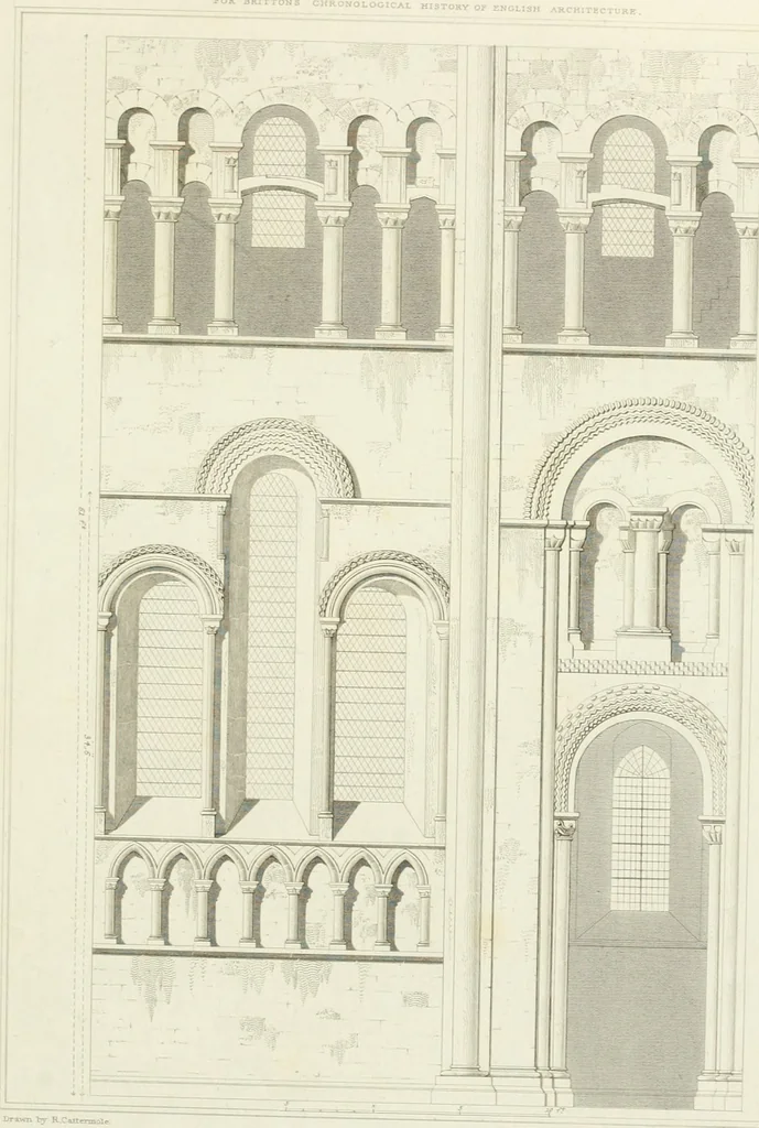 An illustration from The architectural antiquities of Great Britain : represented and illustrated in a series of views, elevations, plans, sections, and details, of various ancient English edifices : with historical and descriptive accounts of each, 1807, leaf 362