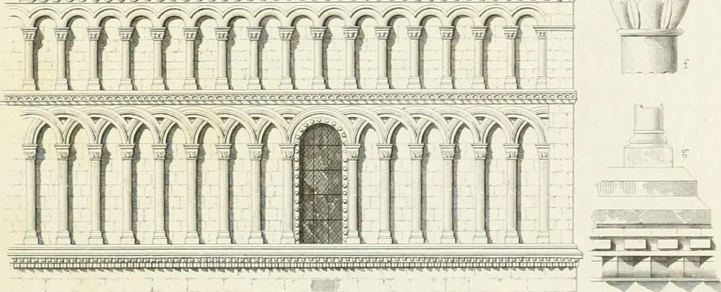 An illustration from The architectural antiquities of Great Britain : represented and illustrated in a series of views, elevations, plans, sections, and details, of various ancient English edifices : with historical and descriptive accounts of each, 1807, leaf 390