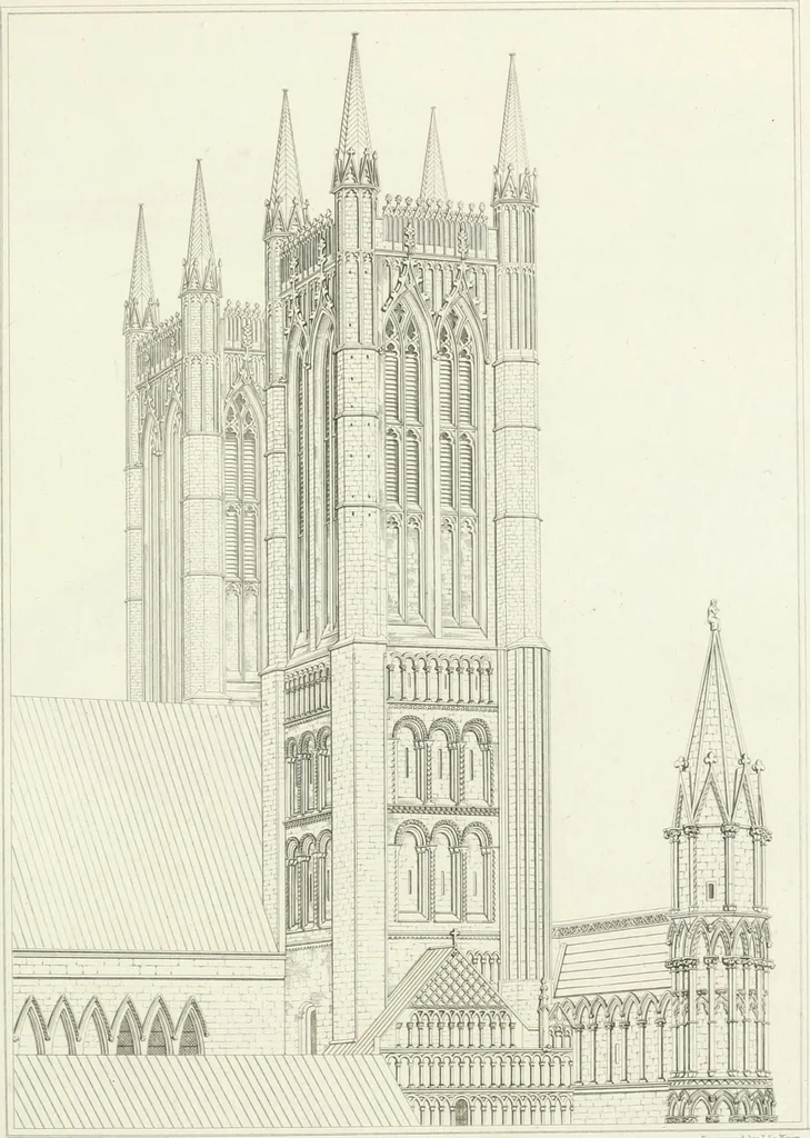 An illustration from The architectural antiquities of Great Britain : represented and illustrated in a series of views, elevations, plans, sections, and details, of various ancient English edifices : with historical and descriptive accounts of each, 1807, leaf 392
