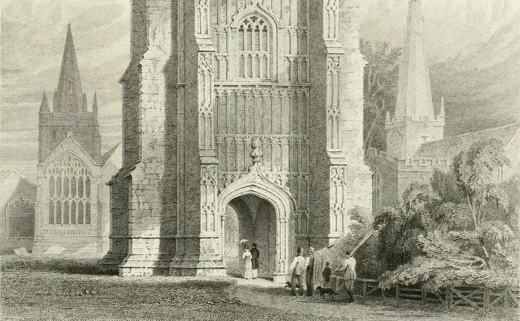 An illustration from The architectural antiquities of Great Britain : represented and illustrated in a series of views, elevations, plans, sections, and details, of various ancient English edifices : with historical and descriptive accounts of each, 1807, leaf 428