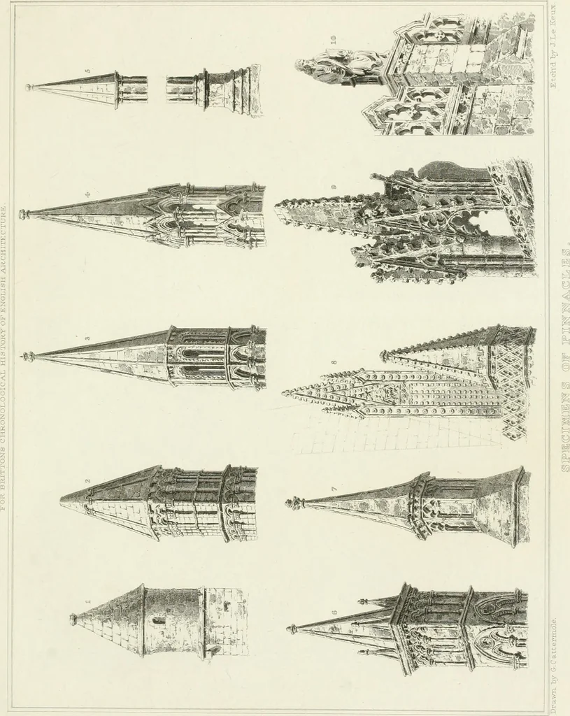 An illustration from The architectural antiquities of Great Britain : represented and illustrated in a series of views, elevations, plans, sections, and details, of various ancient English edifices : with historical and descriptive accounts of each, 1807, leaf 432