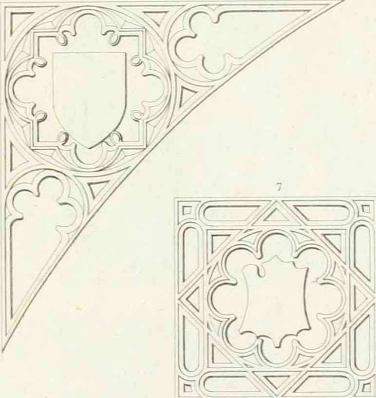 An illustration from The architectural antiquities of Great Britain : represented and illustrated in a series of views, elevations, plans, sections, and details, of various ancient English edifices : with historical and descriptive accounts of each, 1807, leaf 438