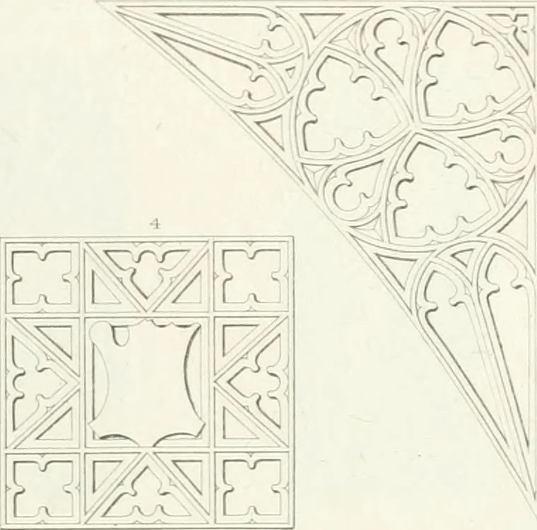 An illustration from The architectural antiquities of Great Britain : represented and illustrated in a series of views, elevations, plans, sections, and details, of various ancient English edifices : with historical and descriptive accounts of each, 1807, leaf 438