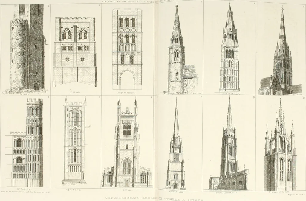 An illustration from The architectural antiquities of Great Britain : represented and illustrated in a series of views, elevations, plans, sections, and details, of various ancient English edifices : with historical and descriptive accounts of each, 1807, leaf 455