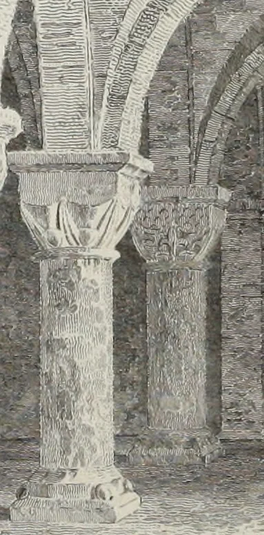 An illustration from The architectural antiquities of Great Britain, represented and illustrated in a series of views, elevations, plans, sections, and details, of various ancient English edifices : with historical and descriptive accounts of each, 1807, leaf 327