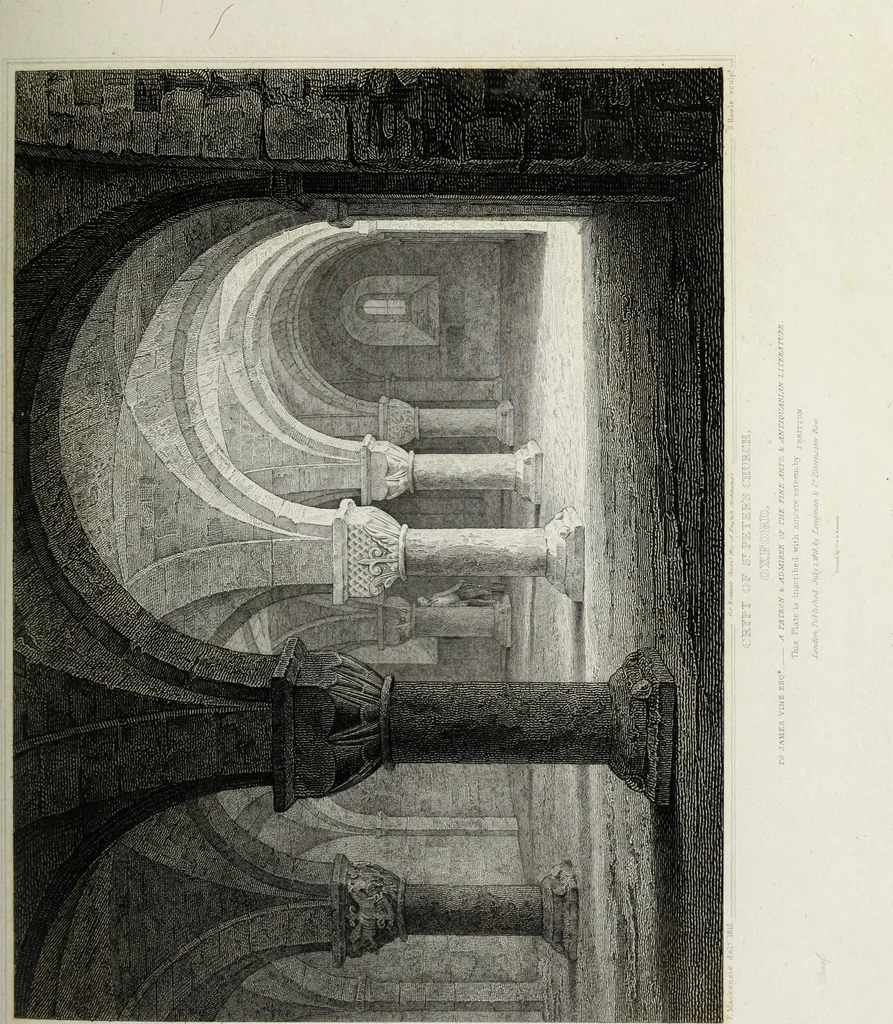 An illustration from The architectural antiquities of Great Britain, represented and illustrated in a series of views, elevations, plans, sections, and details, of various ancient English edifices : with historical and descriptive accounts of each, 1807, leaf 330