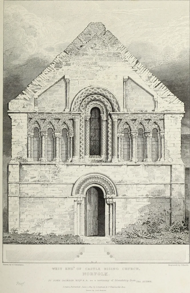 An illustration from The architectural antiquities of Great Britain, represented and illustrated in a series of views, elevations, plans, sections, and details, of various ancient English edifices : with historical and descriptive accounts of each, 1807, leaf 358