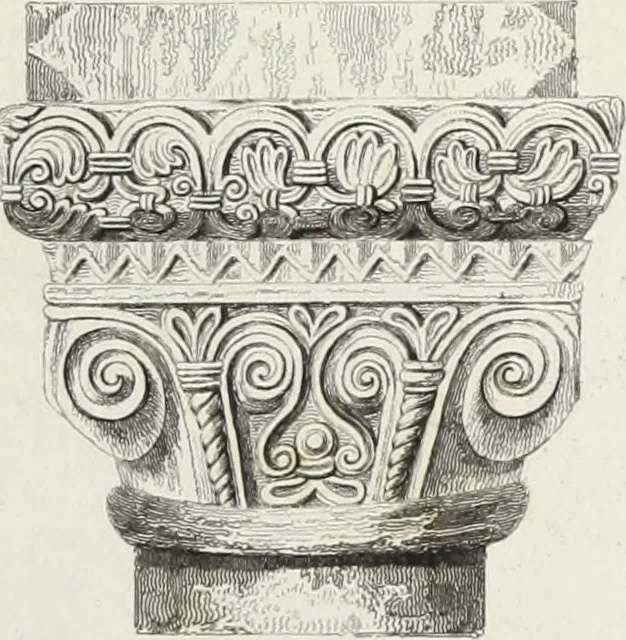 An illustration from The architectural antiquities of Great Britain, represented and illustrated in a series of views, elevations, plans, sections, and details, of various ancient English edifices : with historical and descriptive accounts of each, 1807, leaf 390