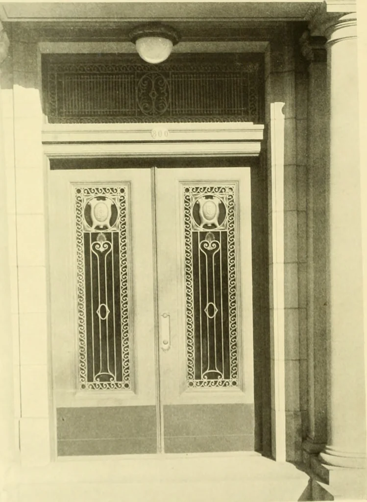 An illustration from Architectural bronze and iron. --, 1913, leaf 43