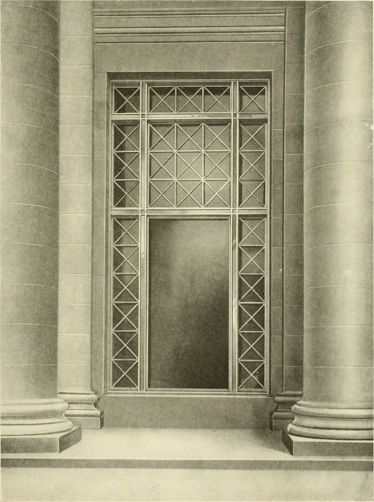 An illustration from Architectural bronze and iron. --, 1913, leaf 74