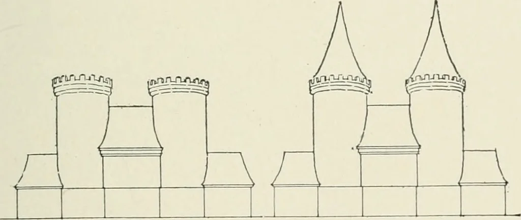 An illustration from Architectural composition : an attempt to order and phrase ideas which hitherto have been only felt by the instinctive taste of designers, 1908, leaf 190