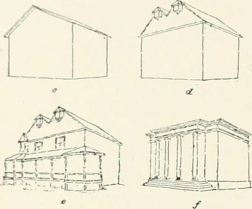 An illustration from Architectural composition : an attempt to order and phrase ideas which hitherto have been only felt by the instinctive taste of designers, 1908, leaf 201