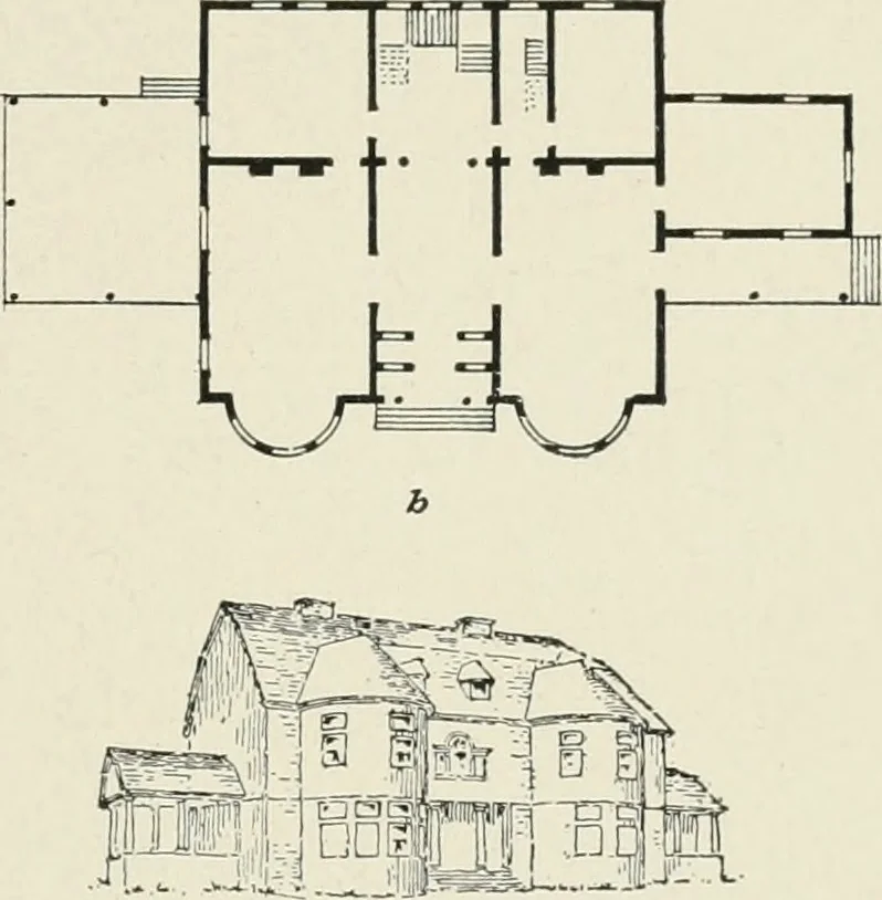 An illustration from Architectural composition : an attempt to order and phrase ideas which hitherto have been only felt by the instinctive taste of designers, 1908, leaf 202
