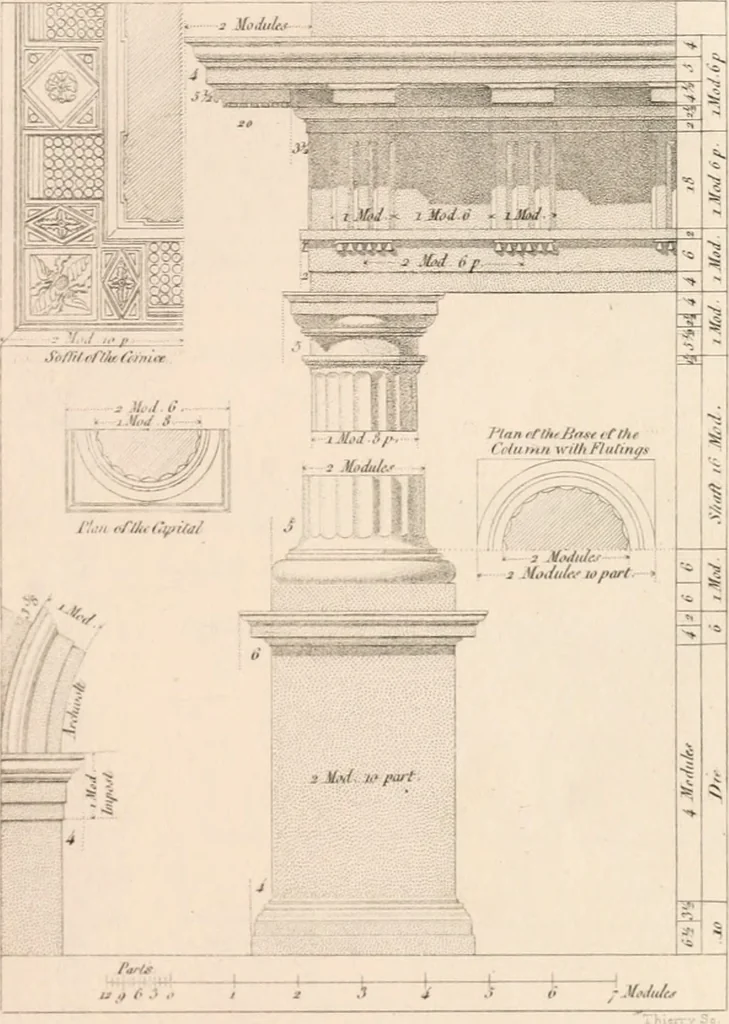 An illustration from The architectural director : being a guide to builders, draughtsman, students, workmen, in the study, design, and execution of architecture ..., 1848, leaf 172