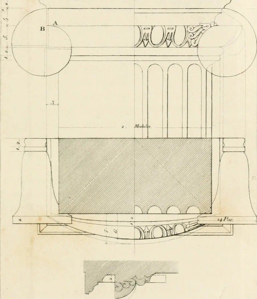 An illustration from The architectural director : being a guide to builders, draughtsman, students, workmen, in the study, design, and execution of architecture ..., 1848, leaf 200