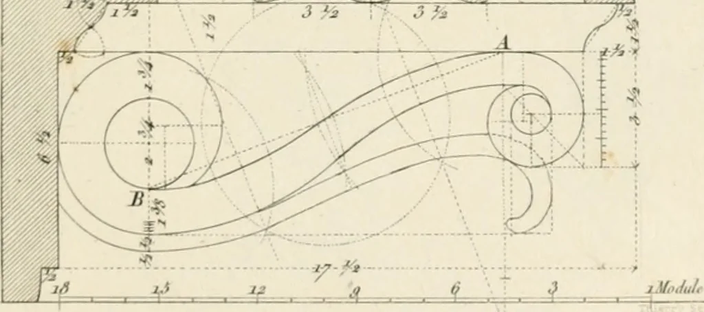 An illustration from The architectural director : being a guide to builders, draughtsman, students, workmen, in the study, design, and execution of architecture ..., 1848, leaf 222