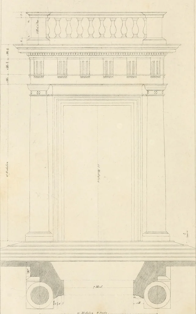 An illustration from The architectural director : being a guide to builders, draughtsman, students, workmen, in the study, design, and execution of architecture ..., 1848, leaf 317