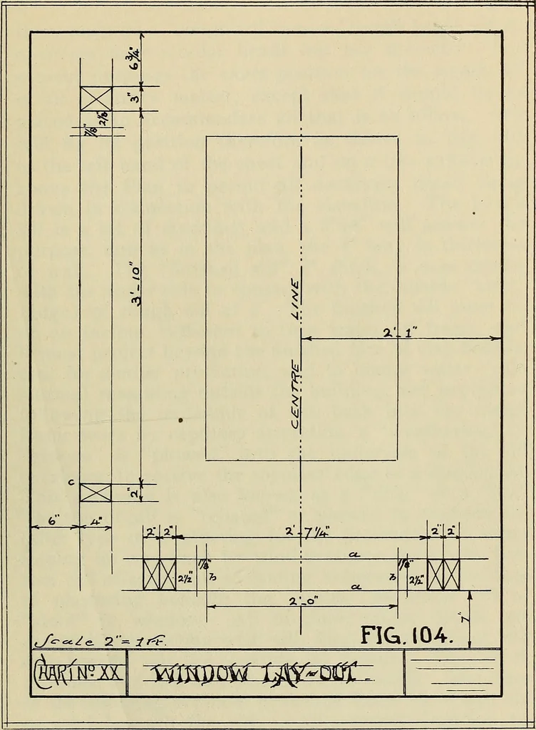 An illustration from Architectural drawing : a textbook that combines the parctical instructions and examples that the student needs, with the suggestive programs, supplementary problems, etc, required by the teacher, written by an architect of wide experience who has also taught the subject for years at Teachers' College, Columbia University, and Mechanics' Institute, New York, 1920, leaf 190