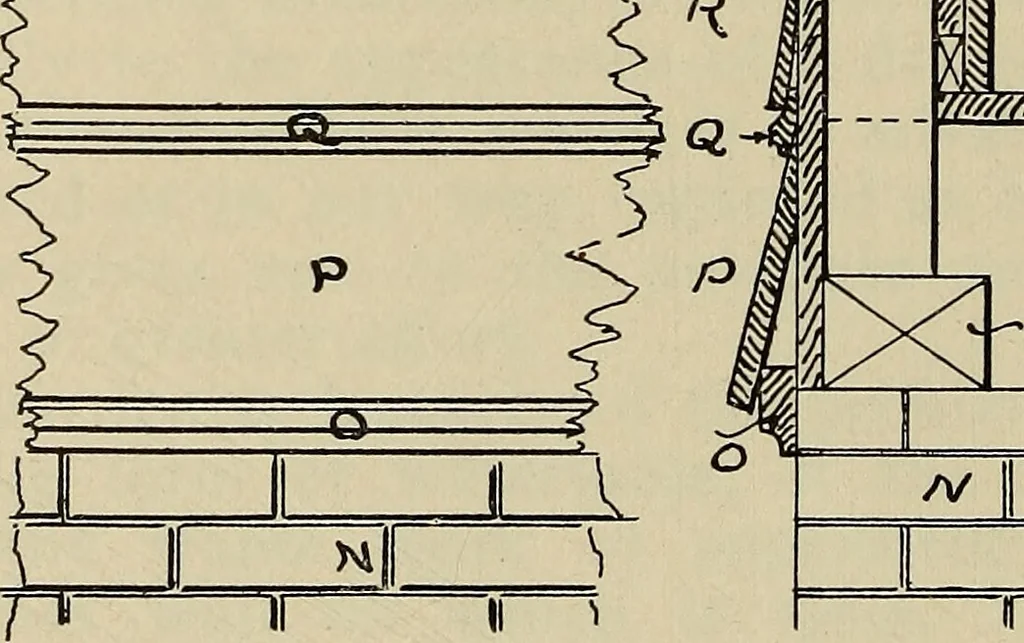 An illustration from Architectural drawing : a textbook that combines the parctical instructions and examples that the student needs, with the suggestive programs, supplementary problems, etc, required by the teacher, written by an architect of wide experience who has also taught the subject for years at Teachers' College, Columbia University, and Mechanics' Institute, New York, 1920, leaf 201