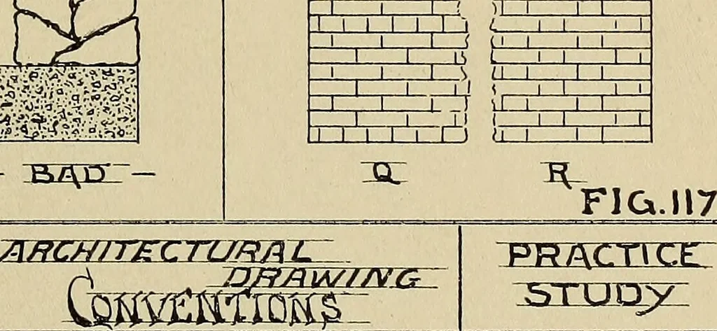 An illustration from Architectural drawing : a textbook that combines the parctical instructions and examples that the student needs, with the suggestive programs, supplementary problems, etc, required by the teacher, written by an architect of wide experience who has also taught the subject for years at Teachers' College, Columbia University, and Mechanics' Institute, New York, 1920, leaf 236
