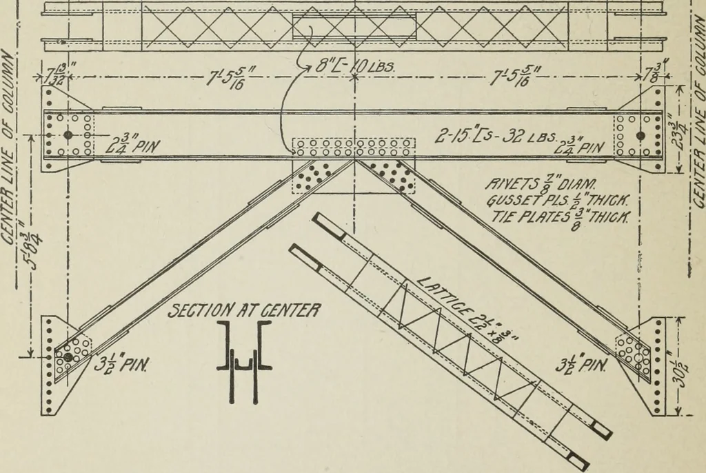 An illustration from Architectural engineering. With special reference to high building construction, including many examples of Chicago office buildings, 1895, leaf 173