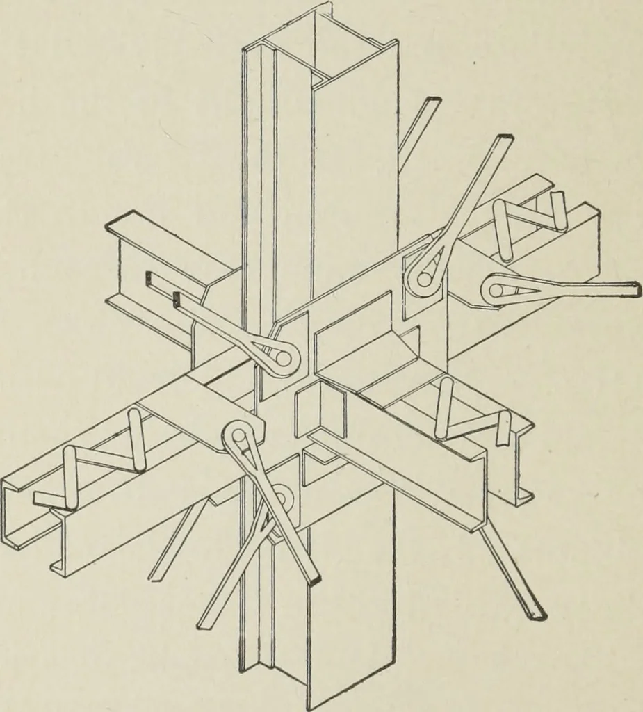 An illustration from Architectural engineering. With special reference to high building construction, including many examples of Chicago office buildings, 1895, leaf 177