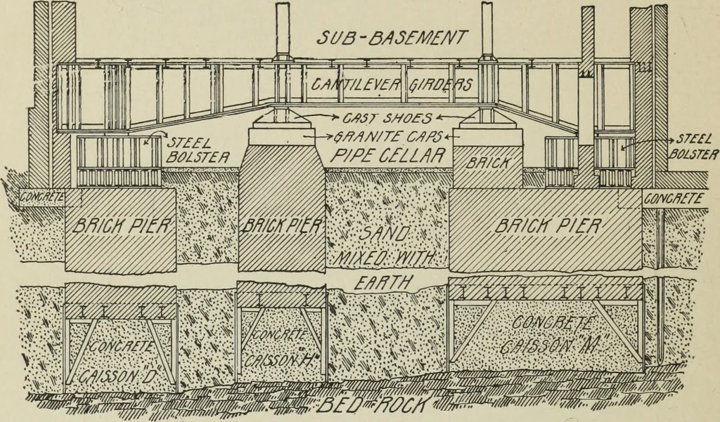 An illustration from Architectural engineering. With special reference to high building construction, including many examples of Chicago office buildings, 1895, leaf 219