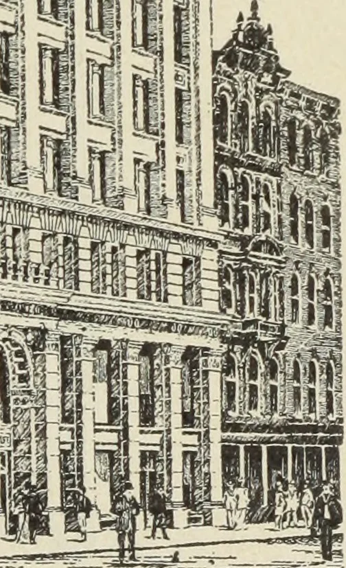An illustration from Architectural engineering. With special reference to high building construction, including many examples of Chicago office buildings, 1895, leaf 54
