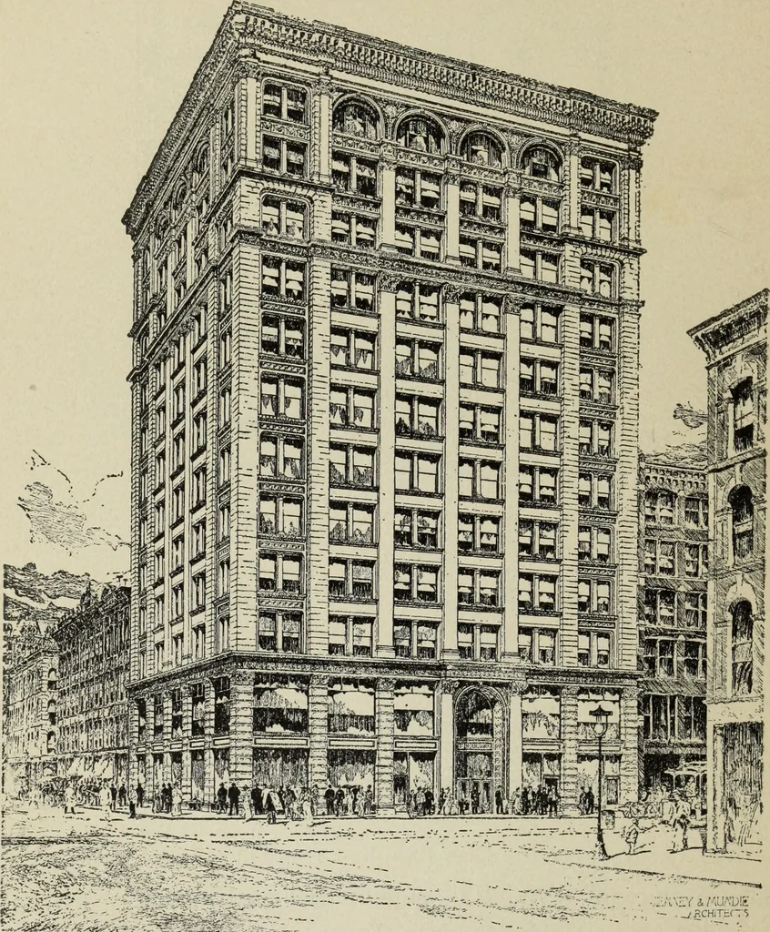 An illustration from Architectural engineering. With special reference to high building construction, including many examples of Chicago office buildings, 1895, leaf 57