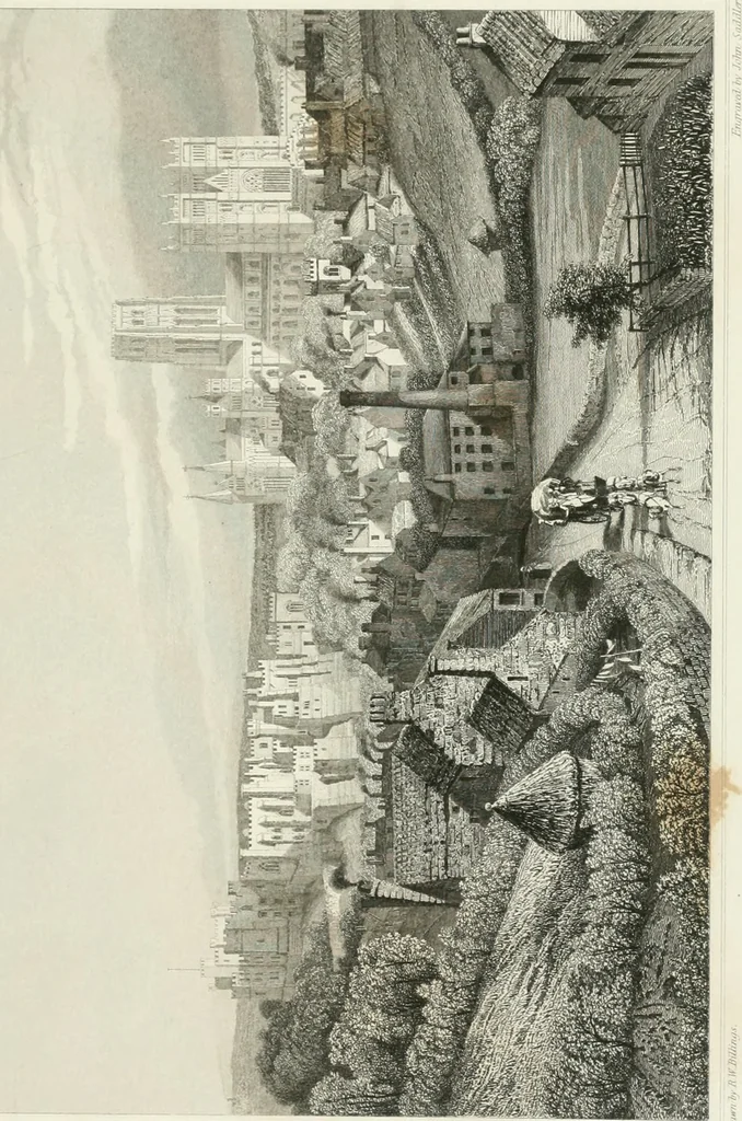 An illustration from Architectural illustrations and description of the cathedral church at Durham, 1843, leaf 116
