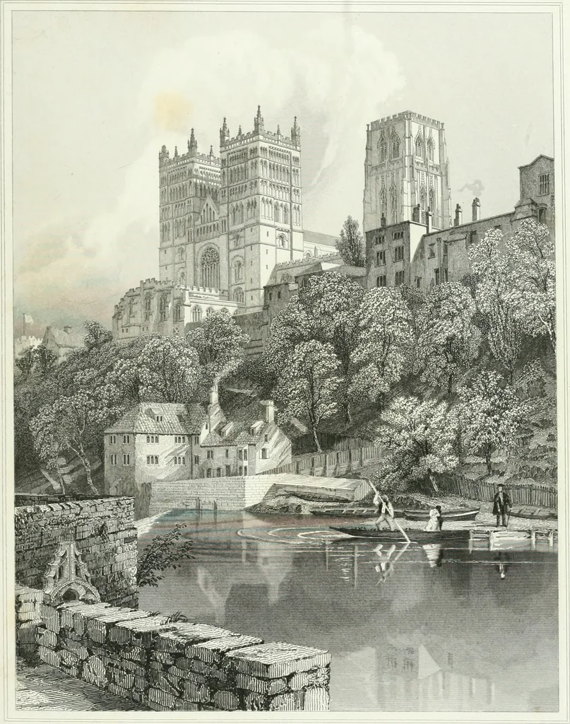An illustration from Architectural illustrations and description of the cathedral church at Durham, 1843, leaf 122