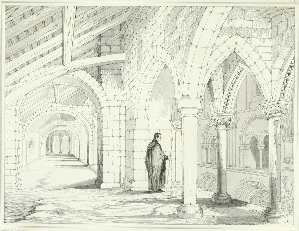 An illustration from Architectural illustrations and description of the cathedral church at Durham, 1843, leaf 176