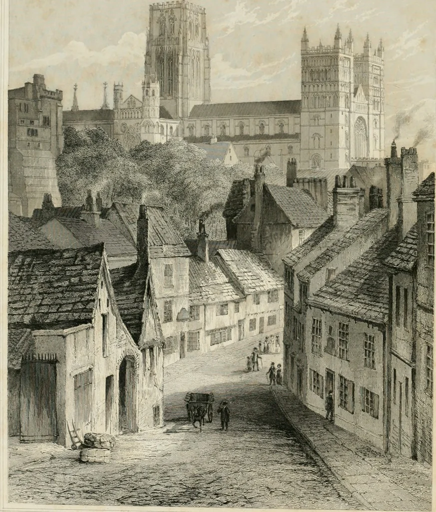 An illustration from Architectural illustrations and description of the cathedral church at Durham, 1843, leaf 7