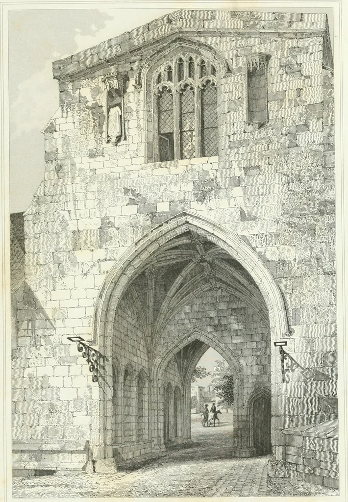 An illustration from Architectural illustrations and description of the cathedral church at Durham, 1843, leaf 76