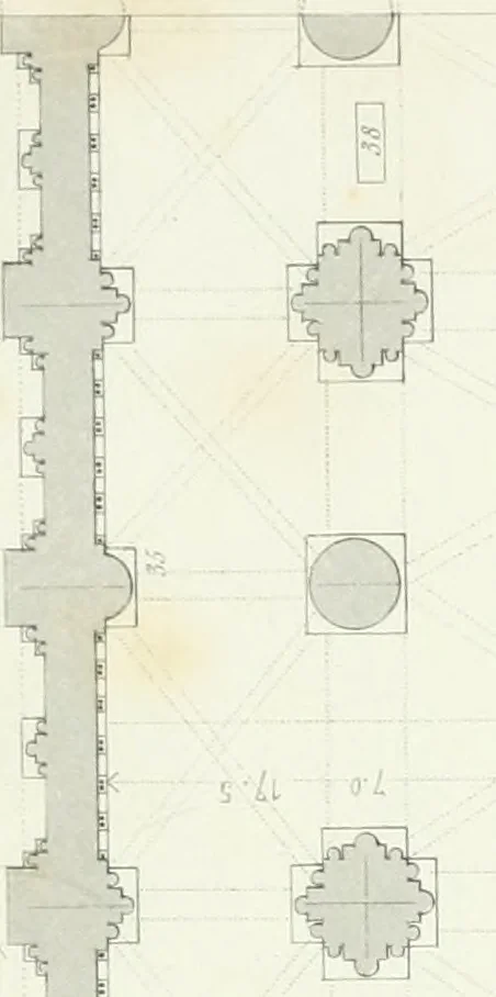 An illustration from Architectural illustrations and description of the cathedral church at Durham, 1843, leaf 78