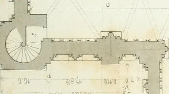 An illustration from Architectural illustrations and description of the cathedral church at Durham, 1843, leaf 80