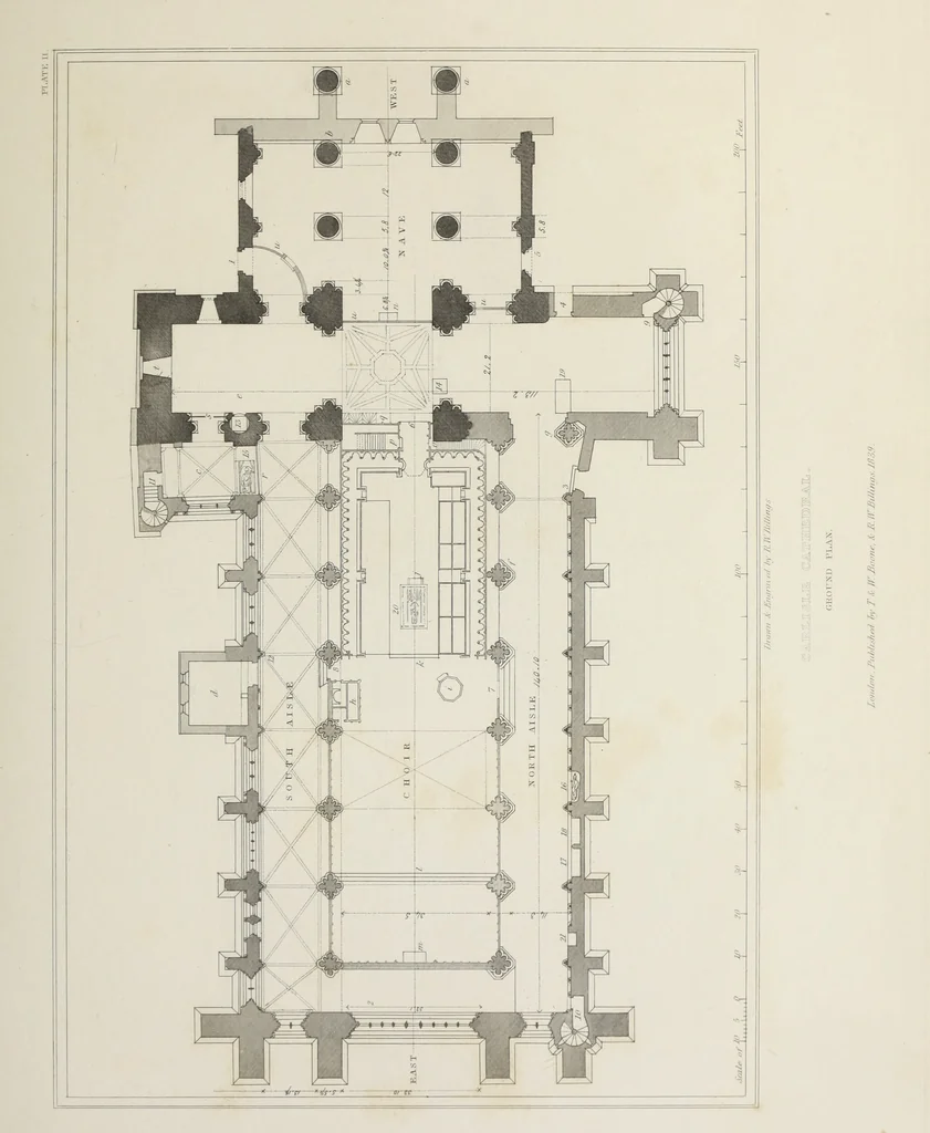 An illustration from Architectural illustrations, history and description of Carlisle cathedral, 1840, leaf 108